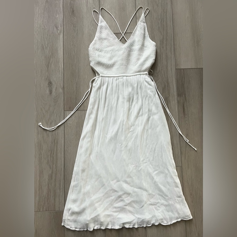 Zara Basic Collection White cutout dress